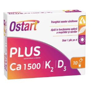 Ostart Plus Ca1500 + K2 + D3 x 10 plicuri