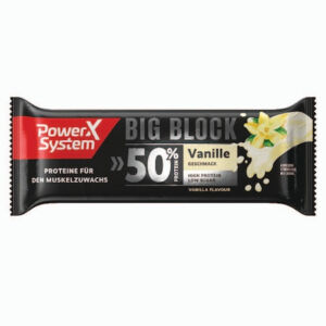 POWER SYSTEM Baton proteic 50% Big Block aroma vanilie