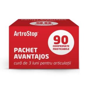 Pachet Artrostop - 90 Comprimate Masticabile