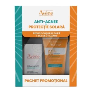 Pachet Avene Comedomed 30 ml + Crema SPF50+ 50 ml Cleanance – pentru ten acneic