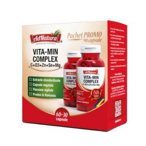 Pachet Complex VITA-MIN C+D3+Zn+Se+Mg