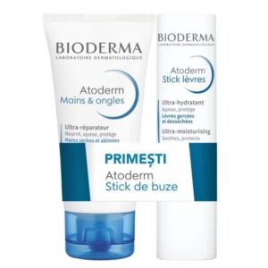 Pachet Crema de Maini Atoderm 50 ml + Stick de Buze Atoderm 4 g