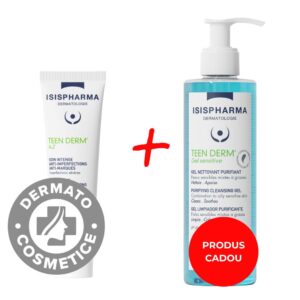 Pachet Crema pentru imperfectiuni Teen Derm AZ 30ml + Gel de curatare Teen Derm Sensitive 250ml Gratuit