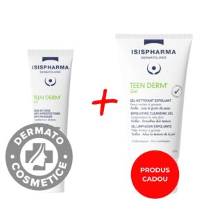 Pachet Crema pentru imperfectiuni Teen Derma AZ 30ml + Gel exfoliant Teen Derm 150ml Gratuit