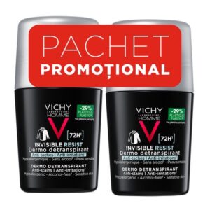 Pachet Deodorant Roll-On Antiperspirant pentru Bărbați Invisible Resist 72H