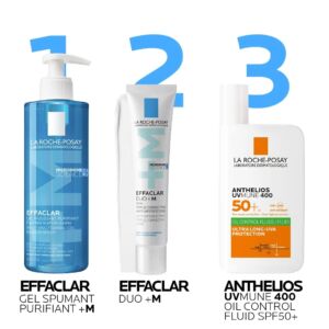 Pachet Effaclar Anti-Acnee si Protectie SPF50 – Ten Gras/Acneic