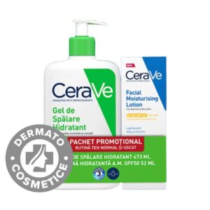 Pachet Gel de spalare hidratant 473ml + Crema hidratanta pentru fata cu SPF50 52ml