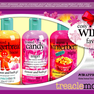 Pachet Geluri de dus 4 x 100ml + Bomba de baie 80g Cosy Winter Favourites