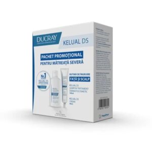 Pachet Kelual DS Ducray – sampon anti-scuame 100 ml + Crema anti-recidiva 40 ml