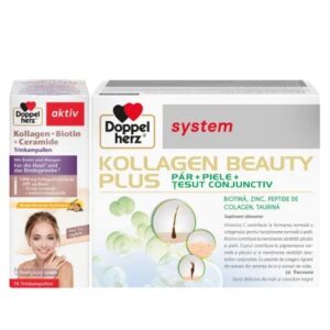 Pachet  Kollagen Beauty Plus 30 flacoane + Kollagen Aktiv Ceramide10 flacoane