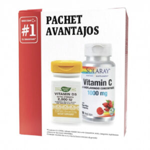 Pachet PROMO Imunitate Vitamina C 1000mg+ Vitamina D3 2000 UI