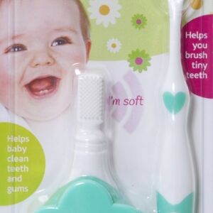 Pachet Prima mea periuta + Prima mea suzeta pentru igiena orala 0-18 luni