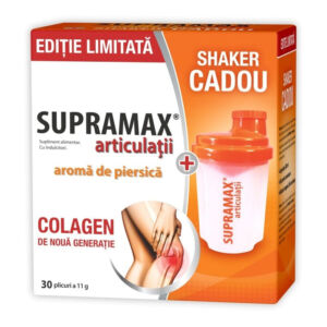 Pachet Promo: Supramax articulatii cu aroma de piersica+ Shaker cadou
