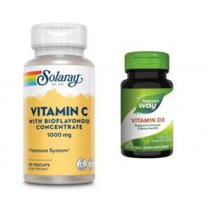 Pachet Promotional: Vitamina C 1000 mg + Vitamina D3