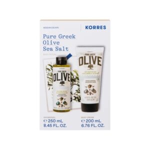 Pachet Pure Greek Olive Sea Salt Gel de dus 250ml + Crema de corp 200ml
