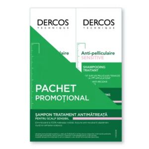 Pachet Sampon Anti-Matreata Scalp Sensibil Dercos Sensitive