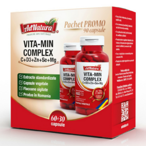 Pachet Vita-Min Complex C+D3+Zn+Se+Mg
