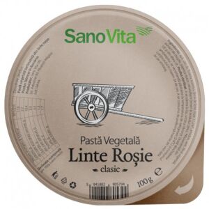 Pasta vegetala tartinabila din linte rosie clasica VegieLife