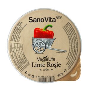 Pasta vegetala tartinabila din linte rosie cu ardei si ceapa VegieLife