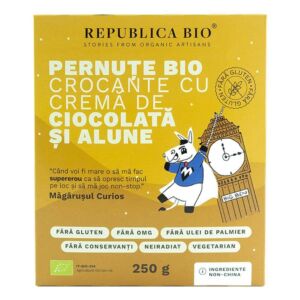 Pernute Bio crocante cu crema de ciocolata si alune