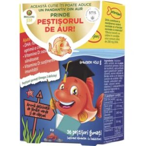 Pestisori gumati cu Omega-3 aroma de lamaie verde si capsuni