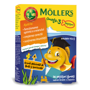 Pestisori gumati cu Omega-3 si aroma de portocale