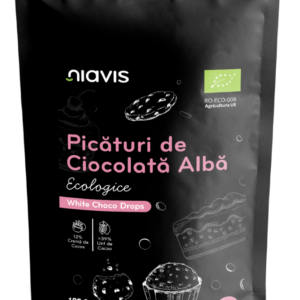Picaturi de ciocolata alba ecologice