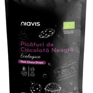 Picaturi de ciocolata neagra ecologice