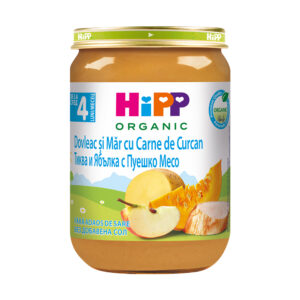 Piure Bio dovleac si mar cu carne de curcan +4 luni