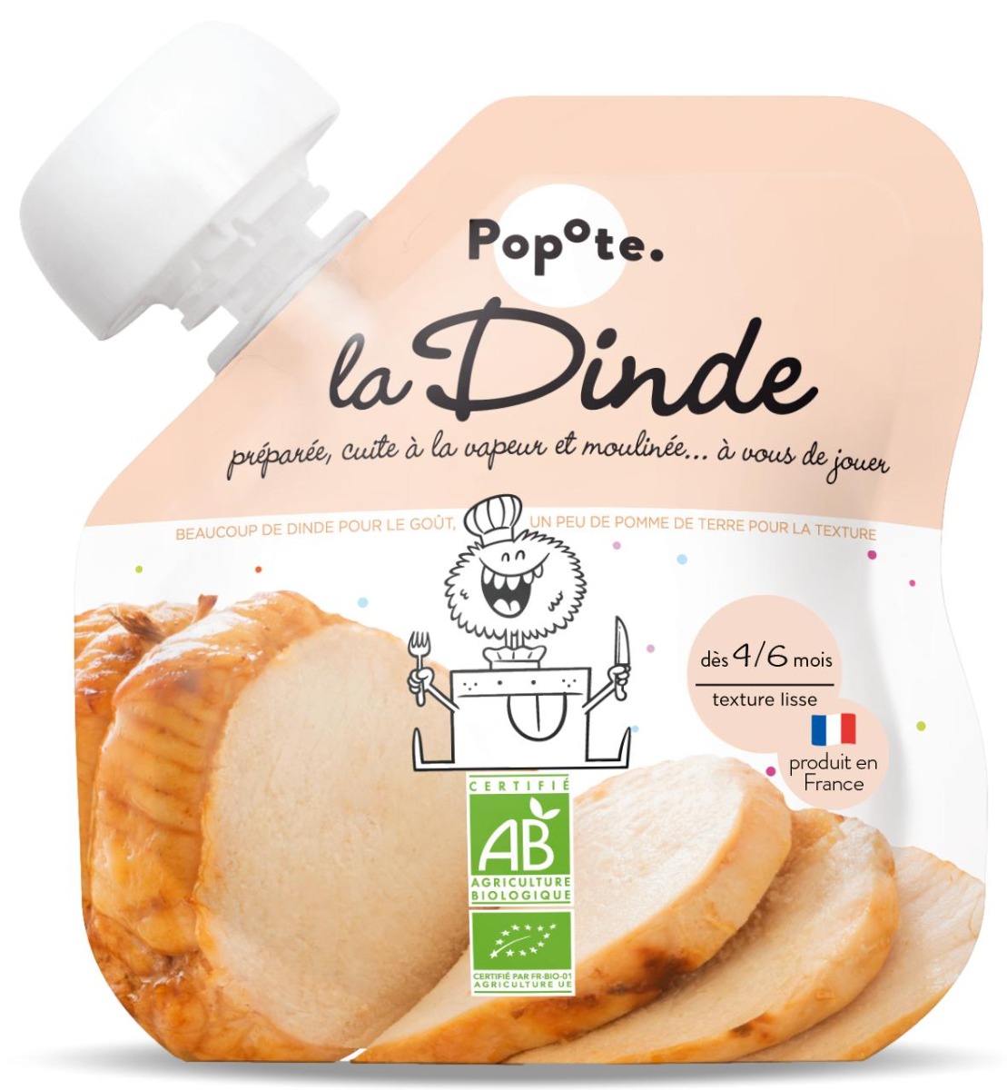 Piure cu carne de curcan 4-6 luni Bio