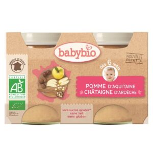 Piure de mere si castane Bio