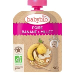 Piure de pere cu banane si mei