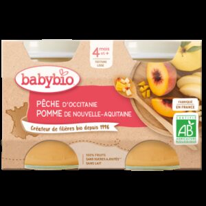 Piure din piersici si mere Bio