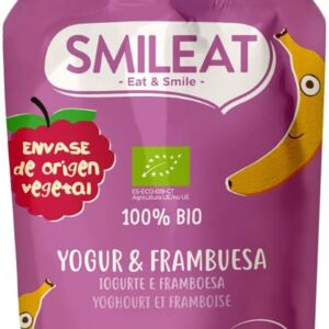 Piure din zmeura si iaurt grecesc +12 luni Bio