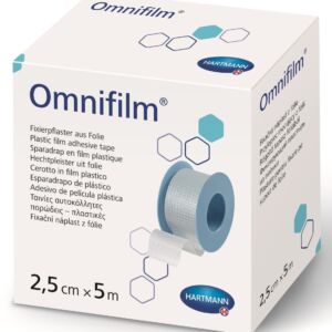 Plasture hipoalergen pe suport de folie transparenta poroasa