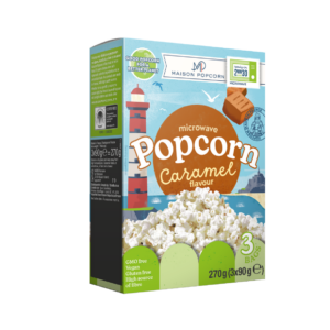 Popcorn pentru microunde cu aroma de caramel