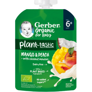 Pouch din mango si piersici Bio de la 6 luni