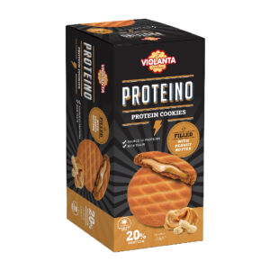 Prajitura proteica umpluta cu crema de unt de arahide