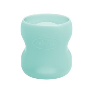 Protectie silicon pentru biberon din sticla cu gat larg verde menta