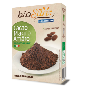 Pudra eco de cacao fara gluten amaruie cu continut scazut de grasimi Biosun