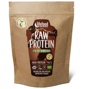 Pudra proteica cacao si spirulina Superfood raw Bio
