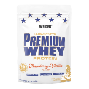 Pudra proteica cu aroma de Strawberry-Vanilla Premium Whey