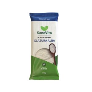 Rondele din orez expandat cu glazura alba