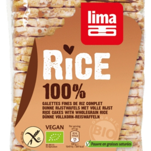 Rondele subtiri rentagulare din orez expandat cu sare fara gluten Bio