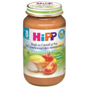 Rosii si cartofi cu carne de pui