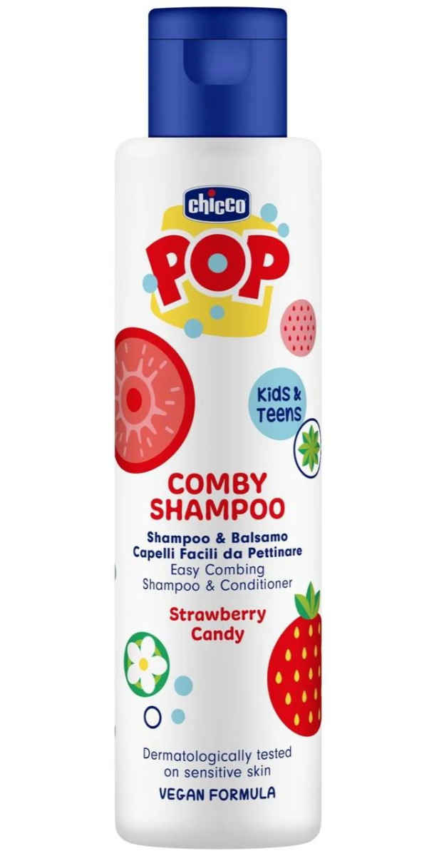 Sampon si balsam de par cu aroma de bomboane cu capsuni POP