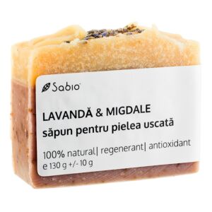 Sapun natural pentru pielea uscata cu lavanda si migdale