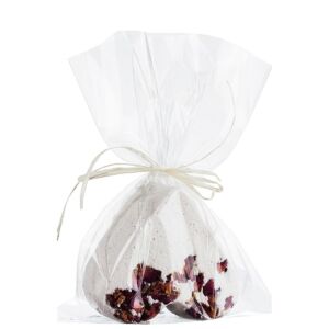 Sare de baie in forma de inima cu geraniu si trandafiri