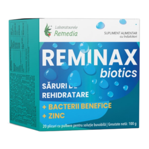 Saruri de rehidratare + bacterii benefice si zinc Reminax Biotics
