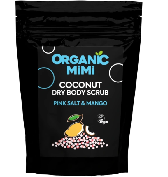 Scrub de corp cu sare roz si aroma de mango si cocos